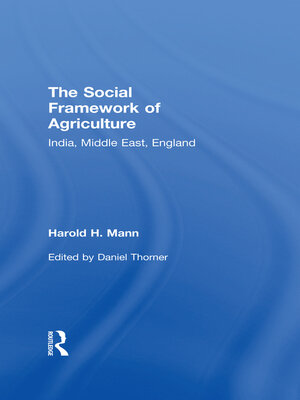 cover image of Social Framework of Agriculture